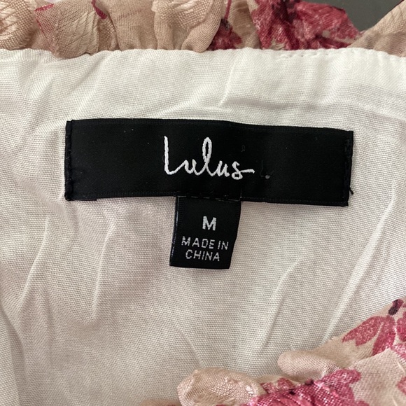 Lulus “Terrace Views” Taupe Floral Dress - Picture 5 of 5